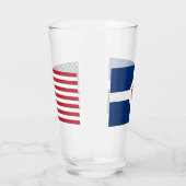 インディアナポリス州旗を持つ愛国的なガラス杯 タンブラーグラス (右)