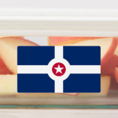 インディアナポリス州旗を持つ愛国的なラベル ラベル (貼付)