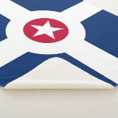 インディアナポリス州旗を持つ愛国的シェルパ毛布 シェルパブランケット (3/4)