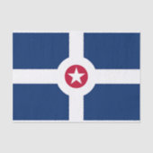 インディアナポリス州旗を持つ愛国的ティッシュペーパー 薄葉紙 (正面)