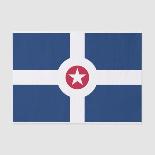 インディアナポリス州旗を持つ愛国的ティッシュペーパー 薄葉紙 (正面)