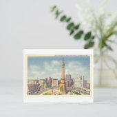 インディアナポリス市モニュメント・サークルと戦争記念碑 ポストカード (スタンド正面)