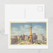 インディアナポリス市モニュメント・サークルと戦争記念碑 ポストカード (正面/裏面)