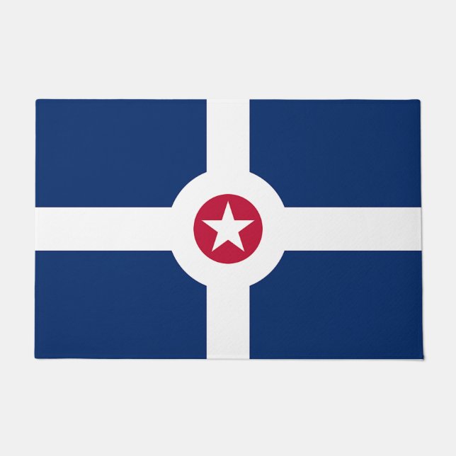 インディアナポリス市旗とドアマット ドアマット (正面)