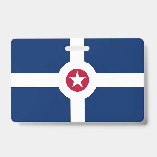 インディアナポリス市旗のバッジ バッジ (表面)