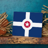 インディアナポリス市旗プラーク フォトプラーク (側面)