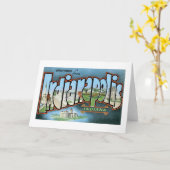 インディアナポリス、インディアナからの挨拶! カード (黄色い花)