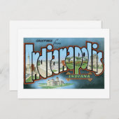 インディアナポリス,インディアナからの挨拶! ポストカード (正面/裏面)