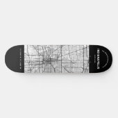 インディアナポリス、インディアナシティの地図スケートボード スケートボード (横)
