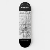 インディアナポリス、インディアナシティの地図スケートボード スケートボード (正面)