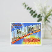 インディアナポリス，インディアナヴィンテージ大文字葉書 ポストカード (スタンド正面)