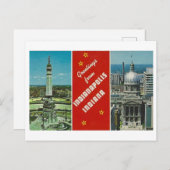 インディアナポリス,インディアナヴィンテージ ポストカード (正面/裏面)