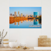 インディアナポリス，インディアナ州，州の秋 ポスター (キッチン)