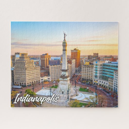 インディアナポリス、インディアナ統一された、州 ジグソーパズル (横)