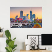 インディアナポリス、インディアナ統一された、州 ポスター (ホームオフィス)