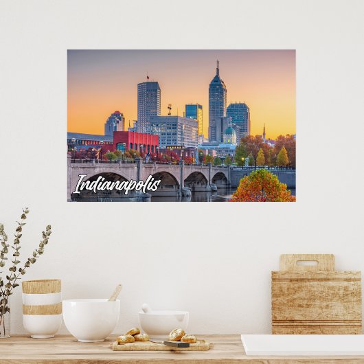 インディアナポリス、インディアナ統一された、州 ポスター (キッチン)