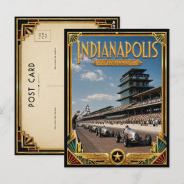インディアナポリス インディアナ アールデコ調 ゴールデンエイジ ビンテージ ポストカード