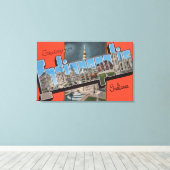 インディアナポリス，インディアナ（タウンプラザ） キャンバスプリント (インサイチュ (ウッドフロア))