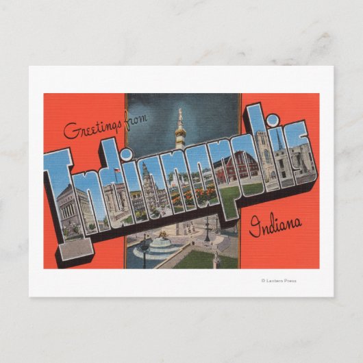 インディアナポリス,インディアナ(タウンプラザ) ポストカード (正面)