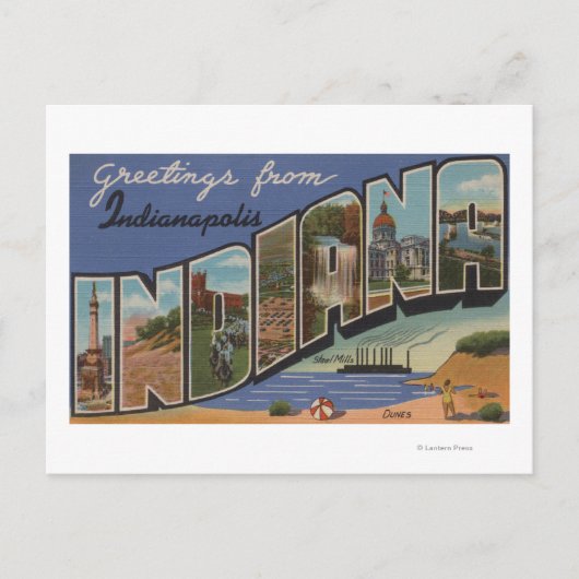 インディアナポリス(インディアナ) ポストカード (正面)