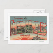 インディアナポリス，インディアナ – ラージレターのシーン2 ポストカード (正面/裏面)