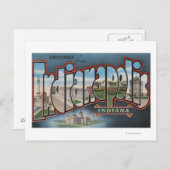 インディアナポリス，インディアナ – ラージレターのシーン3 ポストカード (正面/裏面)