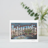 インディアナポリス，インディアナ – ラージレターのシーン3 ポストカード (スタンド正面)