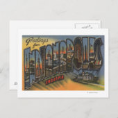 インディアナポリス,インディアナ – ラージ・レター・シーン ポストカード (正面/裏面)