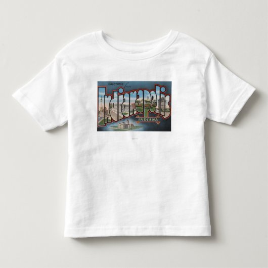 インディアナポリス、インディアナ-大きい手紙場面3 トドラーTシャツ (正面)