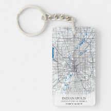 インディアナポリス・インディアナUSAトラベルシティマップ