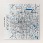 インディアナポリス・インディアナUSAトラベルシティマップ ジグソーパズル (横)