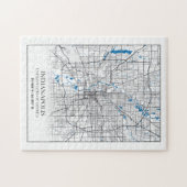 インディアナポリス・インディアナUSAトラベルシティマップ ジグソーパズル (横)