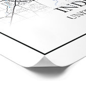 インディアナポリス・インディアナUSAトラベルシティマップ ポスター (角)