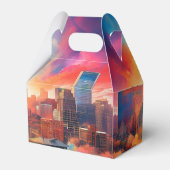 インディアナポリス スカイライン アブストラクト アート フェイバーボックス (裏面サイド)