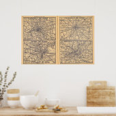 インディアナポリス，デトロイト，シンシナティ ポスター (キッチン)