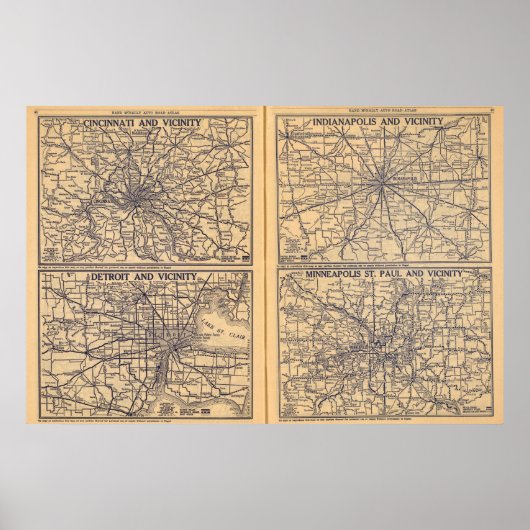 インディアナポリス，デトロイト，シンシナティ ポスター (正面)