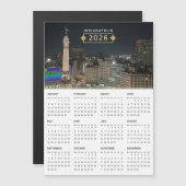 インディアナポリス モニュメント 2026年 カレンダー マグネット (正面/裏面)