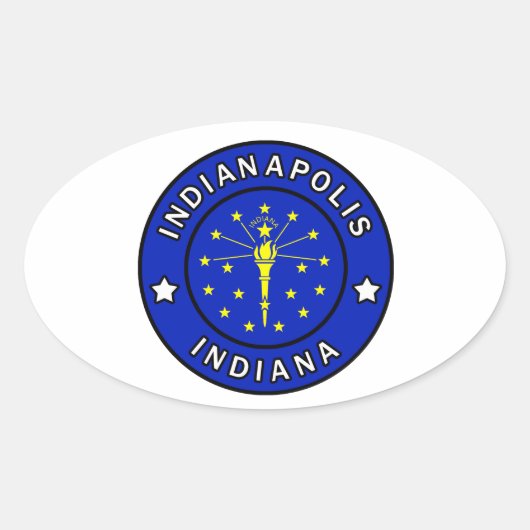 インディアナポリス 楕円形シール (正面)