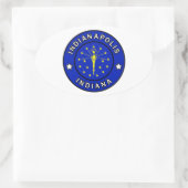 インディアナポリス 楕円形シール (バッグ)