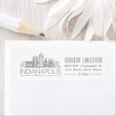 インディアナポリス、様式化されたスカイライン | ラベル (インサイチュ)