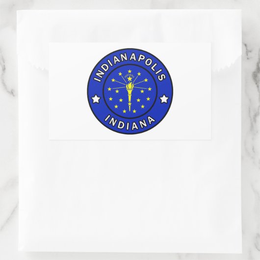 インディアナポリス 長方形シール (バッグ)