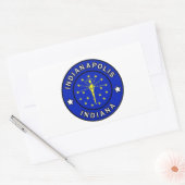 インディアナポリス 長方形シール (封筒)