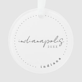 インディアナポリス、IN旅行統一された州シンプル オーナメント