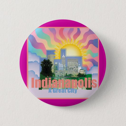 インディアナポリス(INDIANAPOLIS)ボタン 缶バッジ (正面)