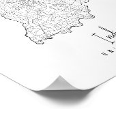 インディアナミニマル通りの地図 ポスター (角)