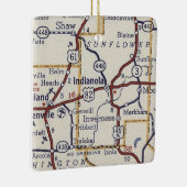 インディアナラMSヴィンテージの地図 セラミックオーナメント (右)