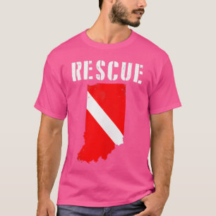 インディアナレスキュー潜水艇ダイビング旗スキューバダイビングDivema Tシャツ