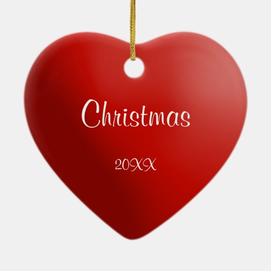 インディアナレッドポインセチアハートキープサケオーナメント セラミックオーナメント (裏面)