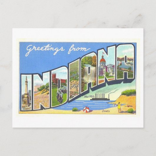 インディアナヴィンテージはがき ポストカード (正面)