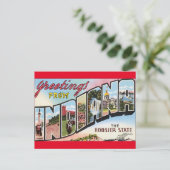 インディアナヴィンテージポストカードデザイントラベルusa ポストカード (スタンド正面)